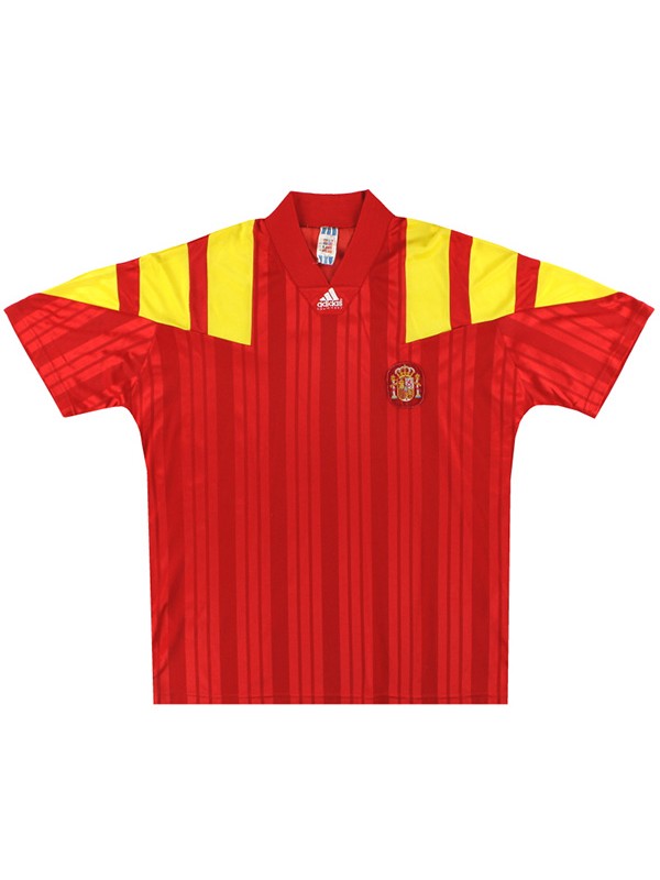 Spain domicile maillot rétro uniforme de football premier maillot de football pour hommes 1988-1989